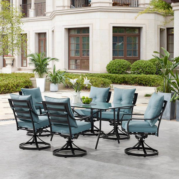 Lark Manor Alyah Rectangular 6 Person Outdoor Dining Set & Reviews
